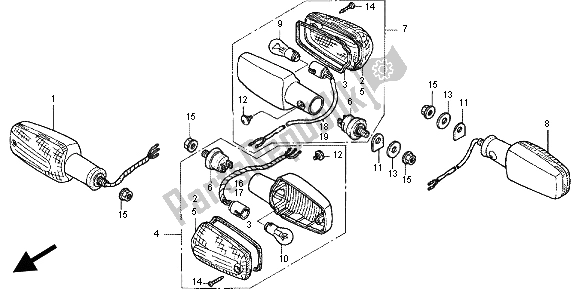 Wszystkie części do Winker Honda CB 1300X4 1999