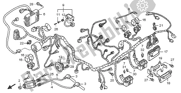All parts for the Wire Harness of the Honda FJS 600A 2005