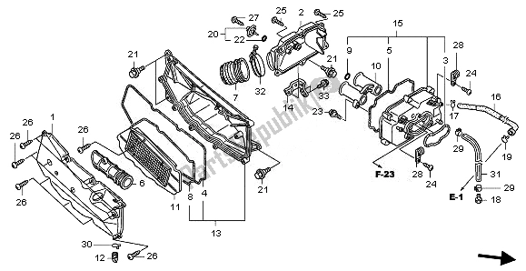 All parts for the Air Cleaner of the Honda FJS 400A 2011