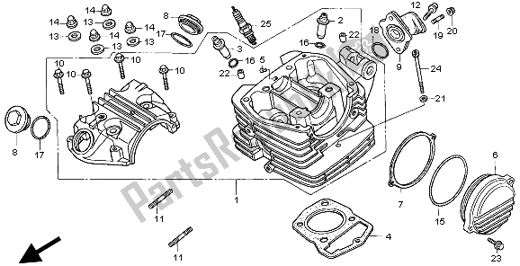 Todas las partes para Cabeza De Cilindro de Honda CLR 125 1999