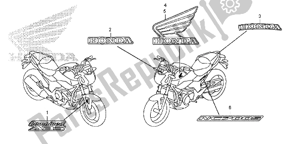 Todas as partes de Marca do Honda NC 700 SD 2012