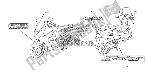 Tutte le parti per il Marchio del Honda FES 125 2012