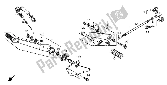 Todas las partes para Pedal de Honda VT 1300 CXA 2010