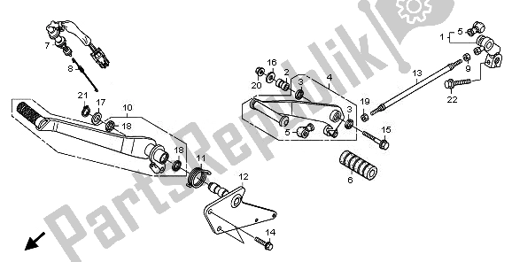 Todas las partes para Pedal de Honda VT 1300 CXA 2010