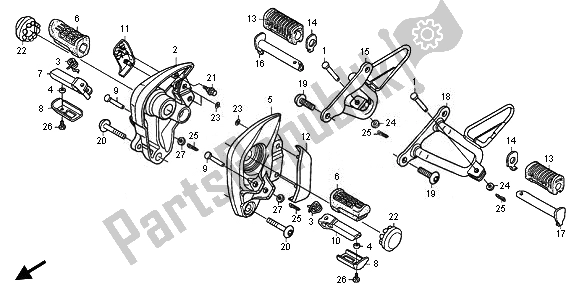 Todas las partes para Paso de Honda XL 700 VA Transalp 2011