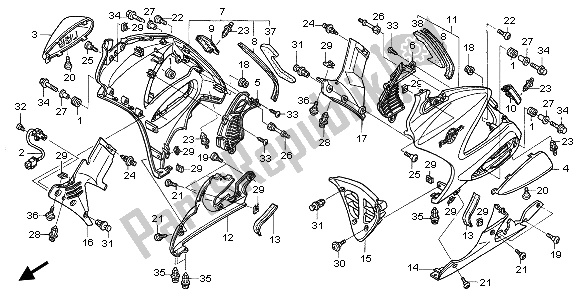 Wszystkie części do Dolna Maska Honda ST 1300 2003