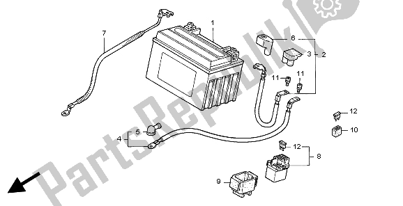 All parts for the Battery of the Honda CBR 600F 1999