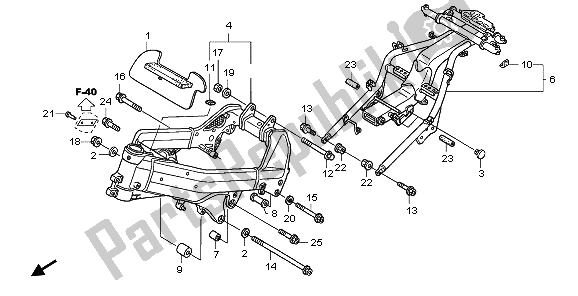 All parts for the Frame Body of the Honda VFR 800A 2006