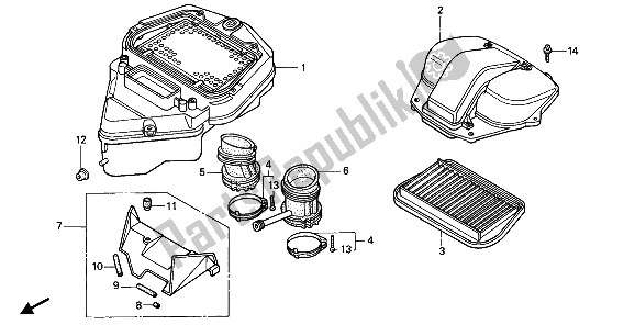 Toutes les pièces pour le Purificateur D'air du Honda PC 800 1989