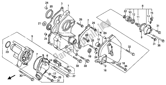 Todas las partes para Bomba De Agua de Honda CBR 1000F 1992