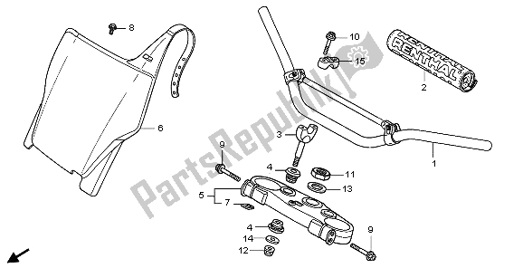 Todas las partes para Manejar Tubo Y Puente Superior de Honda CRF 450R 2006