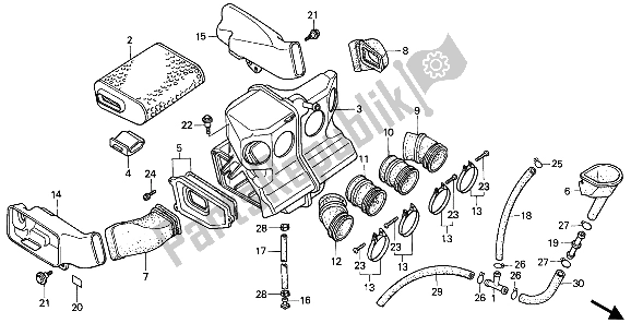 Todas las partes para Filtro De Aire de Honda CBR 1000F 1988