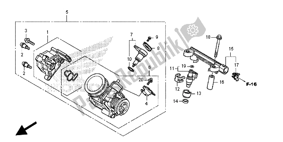 Todas las partes para Cuerpo Del Acelerador de Honda NC 700 SD 2012