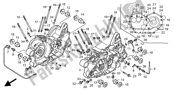 Todas las partes para Caja Del Cigüeñal de Honda VTX 1800C 2004