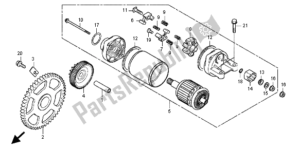 Tutte le parti per il Motore Di Avviamento del Honda SH 300 RA 2012