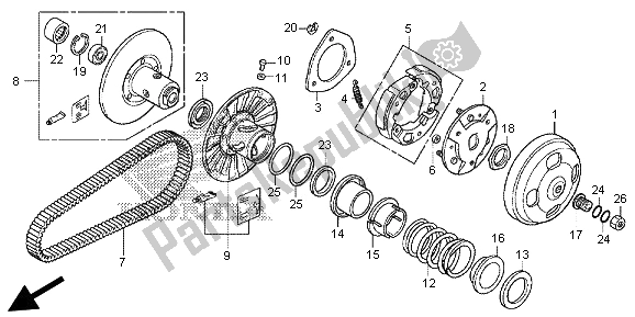 Tutte le parti per il Faccia Guidata del Honda SH 300 RA 2013