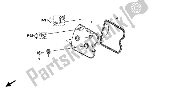 Tutte le parti per il Coperchio Della Testata del Honda SH 300 2011