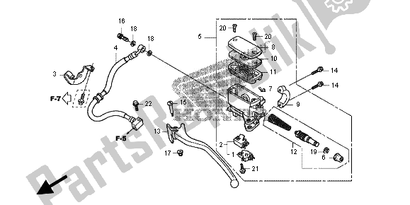 All parts for the Rr. Brake Master Cylinder of the Honda NC 700D 2012