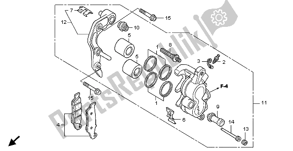 Tutte le parti per il Pinza Freno Anteriore del Honda CRF 250X 2007