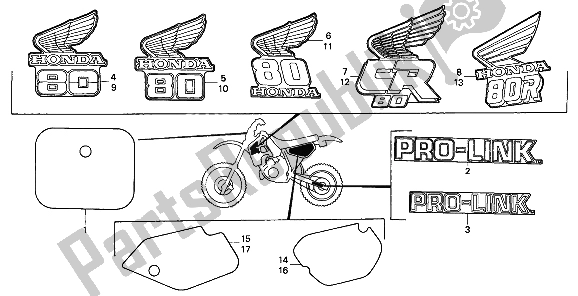 All parts for the Mark of the Honda CR 80R 1987