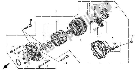 Todas las partes para Generador de Honda GL 1800 2010