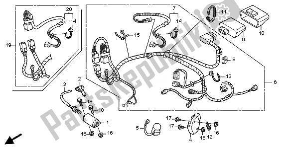 All parts for the Wire Harness of the Honda CRF 450R 2010