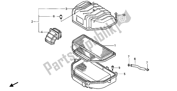 Tutte le parti per il Filtro Dell'aria del Honda VFR 750F 1986