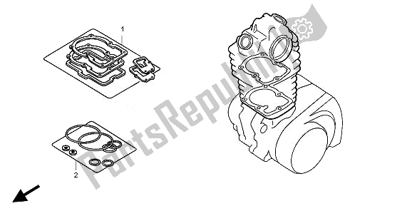 All parts for the Eop-1 Gasket Kit A of the Honda TRX 250X 2010