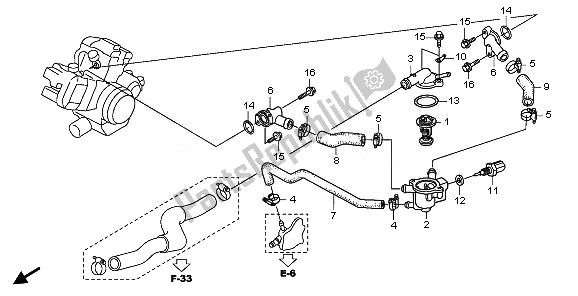 Tutte le parti per il Tubo Dell'acqua del Honda XL 1000 VA 2011