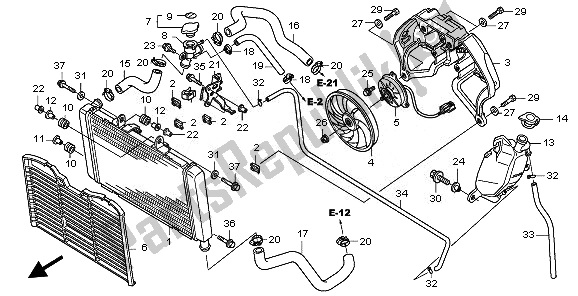 All parts for the Radiator of the Honda CBF 600N 2010