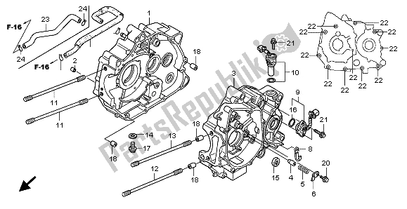 Tutte le parti per il Carter del Honda ANF 125 2009