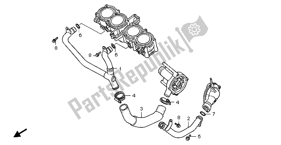 Todas las partes para Tubería De Agua de Honda CBR 1000F 1997