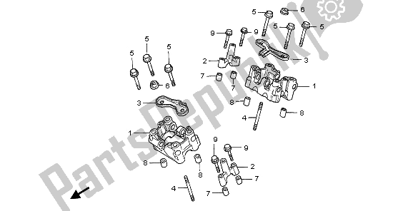 All parts for the Camshaft Holder of the Honda NTV 650 1995