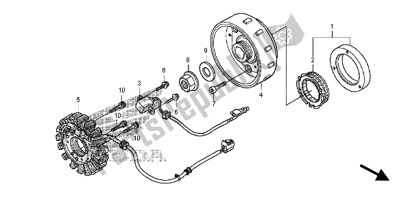 Todas las partes para Generador de Honda FES 125A 2012