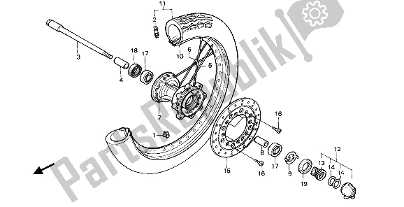 Todas las partes para Rueda Delantera de Honda CMX 450C 1986
