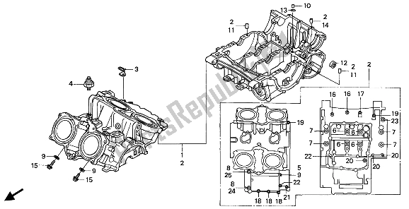 Tutte le parti per il Carter del Honda VFR 750F 1993