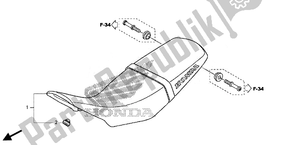 All parts for the Seat of the Honda CRF 250M 2014