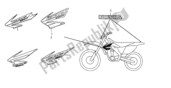 Todas las partes para Marca (crf250x4 Y 5 Y 6 Y 7) de Honda CRF 250X 2004