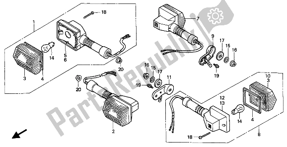 Tutte le parti per il Winker del Honda NX 650 1991