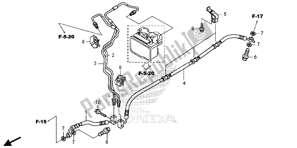 Todas las partes para Manguera De Freno Trasero de Honda VT 750 CS 2013