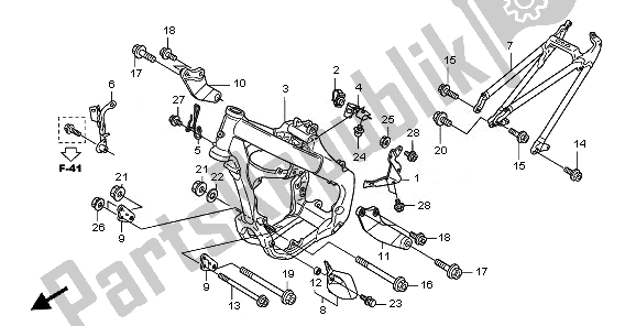 Tutte le parti per il Corpo Del Telaio del Honda CRF 250R 2010