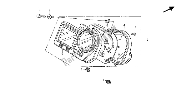 All parts for the Meter (kmh) of the Honda CBR 900 RR 2001