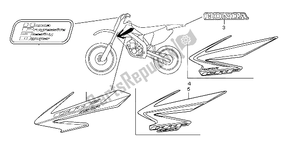 Alle onderdelen voor de Mark van de Honda CRF 450R 2007