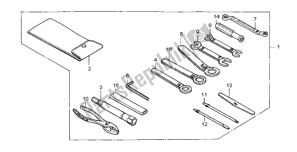 All parts for the Tools of the Honda NTV 650 1997