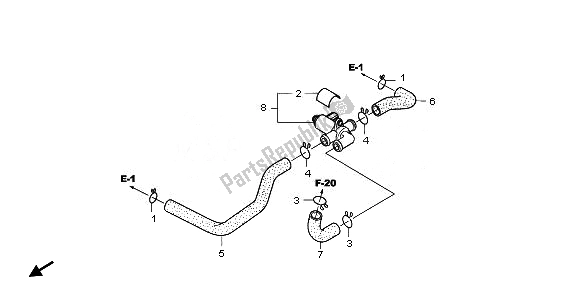 Tutte le parti per il Valvola Di Iniezione Dell'aria del Honda NT 700V 2008