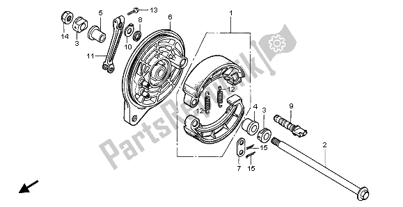 Todas las partes para Panel De Freno Trasero de Honda VT 600C 1995