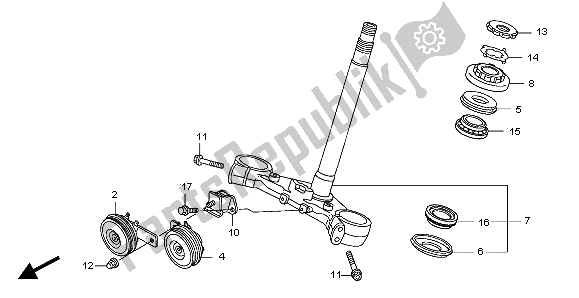 Tutte le parti per il Gambo Dello Sterzo del Honda CB 1300 2007