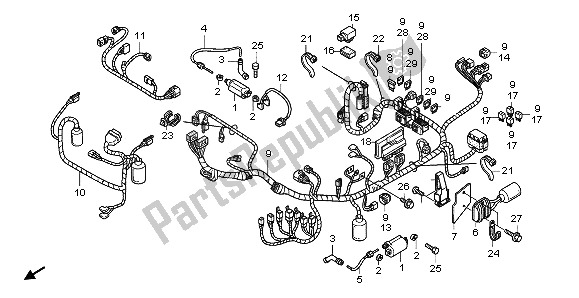 All parts for the Wire Harness & Ignition Coil of the Honda NT 700V 2009