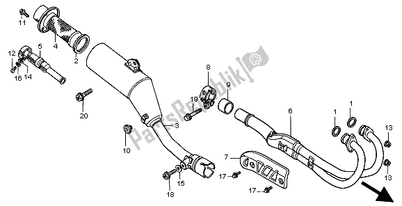 Tutte le parti per il Silenziatore Di Scarico del Honda XR 400R 1999