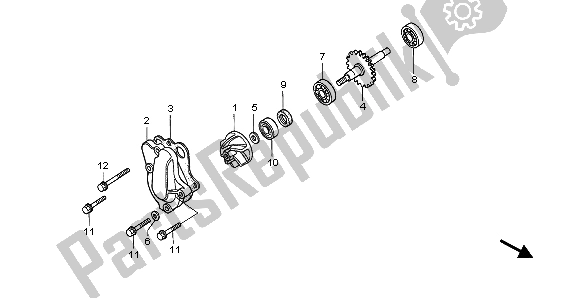 Todas las partes para Bomba De Agua de Honda CR 85R SW 2004